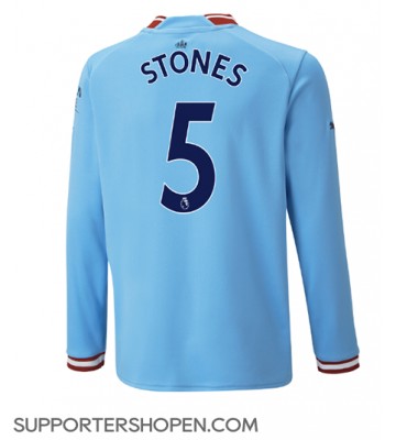 Manchester City John Stones #5 Hemma Matchtröja 2022-23 Långärmad